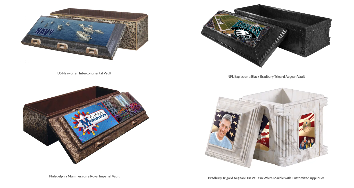 BUy custom vault in Center City Philadelphia Funeral homes